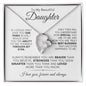 TO MY BEAUTIFUL DAUGHTER FOREVER LOVE NECKLACE #LG_BD_WHT_BLK_FL