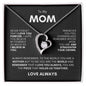 TO MY MOM FOREVER LOVE NECKLACE #LG_M-BLK_WHT_FL