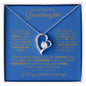 TO MY BEAUTIFUL GRANDDAUGHTER FOREVER LOVE NECKLACE #LG_BLU_GLD_FL