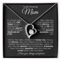TO MY AMAZING MOM FOREVER LOVE NECKLACE #LG_AM_BLK_WHT_FL