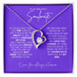 TO MY BEAUTIFUL SOULMATE FOREVER LOVE NECKLACE #LG_BF_SM_PUR-WHT_FL