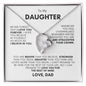 TO MY DAUGHTER FOREVER LOVE NECKLACE #LG_WHT_BLK_FL_LD