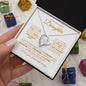 TO MY BEAUTIFUL DAUGHTER LOVE KNOT NECKLACE #LG_BG_WHT_GLD_FL