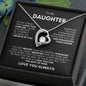 TO MY BEAUTIFUL DAUGHTER FOREVER LOVE NECKLACE #LG_BG_BLK_WHT_FL