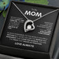 TO MY MOM FOREVER LOVE NECKLACE #LG_M-BLK_WHT_FL