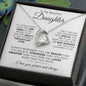 TO MY BEAUTIFUL DAUGHTER FOREVER LOVE NECKLACE #LG_BD_WHT_BLK_FL