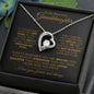 TO MY BEAUTIFUL GRANDDAUGHTER FOREVER LOVE NECKLACE #LG_BLK_GLD_FL