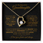 TO MY BEAUTIFUL GRANDDAUGHTER FOREVER LOVE NECKLACE #LG_BLK_GLD_FL