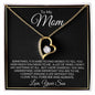 TO MY MOM SOMETIMES IT'S HARD FOREVER LOVE NECKLACES