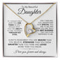 TO MY BEAUTIFUL DAUGHTER FOREVER LOVE NECKLACE #LG_BD_WHT_BLK_FL