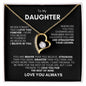 TO MY BEAUTIFUL DAUGHTER FOREVER LOVE NECKLACE #LG_BG_BLK_WHT_FL