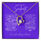 TO MY BEAUTIFUL SOULMATE FOREVER LOVE NECKLACE #LG_BF_SM_PUR-WHT_FL