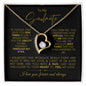 TO MY SOULMATE FOREVER LOVE NECKLACE #LG_SM_BLK_GLD_FL