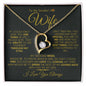 TO MY SMOKING HOT WIFE FOREVER LOVE NECKLACE #LG_SH_WF_BLK_GLD