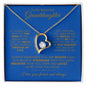 TO MY BEAUTIFUL GRANDDAUGHTER FOREVER LOVE NECKLACE #LG_BLU_GLD_FL