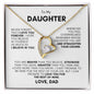 TO MY DAUGHTER FOREVER LOVE NECKLACE #LG_WHT_BLK_FL_LD