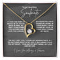 TO MY BEAUTIFUL SOULMATE FOREVER LOVE NECKLACE #LG_BF_SM_TBLK_WHT_FL