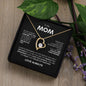 TO MY MOM FOREVER LOVE NECKLACE #LG_M-BLK_WHT_FL