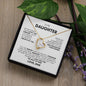TO MY DAUGHTER FOREVER LOVE NECKLACE #LG_WHT_BLK_FL_LD