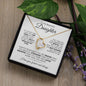 TO MY BEAUTIFUL DAUGHTER FOREVER LOVE NECKLACE #LG_BD_WHT_BLK_FL