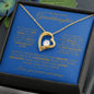 TO MY BEAUTIFUL GRANDDAUGHTER FOREVER LOVE NECKLACE #LG_BLU_GLD_FL
