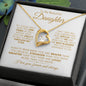 TO MY BEAUTIFUL DAUGHTER LOVE KNOT NECKLACE #LG_BG_WHT_GLD_FL