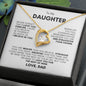 TO MY DAUGHTER FOREVER LOVE NECKLACE #LG_WHT_BLK_FL_LD
