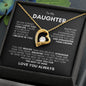TO MY BEAUTIFUL DAUGHTER FOREVER LOVE NECKLACE #LG_BG_BLK_WHT_FL