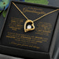 TO MY BEAUTIFUL GRANDDAUGHTER FOREVER LOVE NECKLACE #LG_BLK_GLD_FL