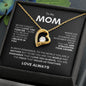TO MY MOM FOREVER LOVE NECKLACE #LG_M-BLK_WHT_FL