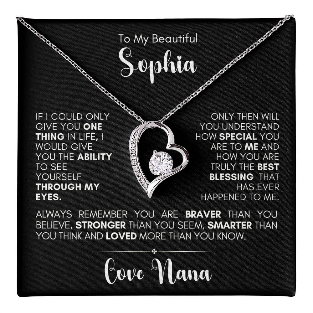 Personalized Message Card If I could Give You Forever Love Necklace