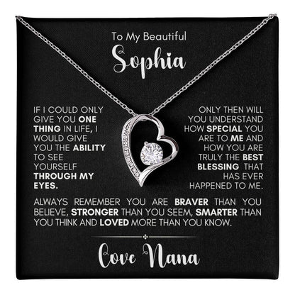 Personalized Message Card If I could Give You Forever Love Necklace