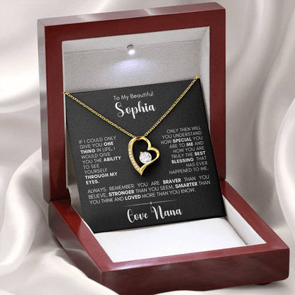 Personalized Message Card If I could Give You Forever Love Necklace