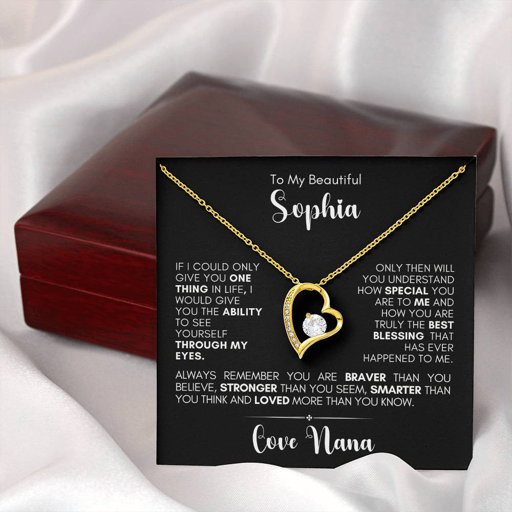 Personalized Message Card If I could Give You Forever Love Necklace