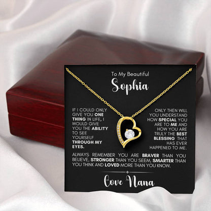 Personalized Message Card If I could Give You Forever Love Necklace