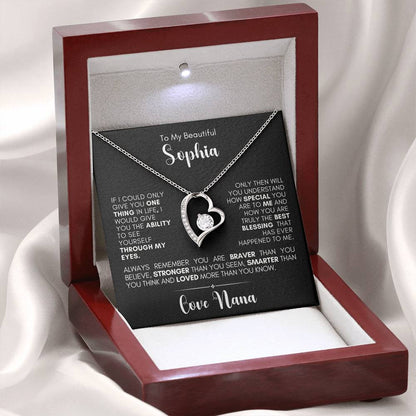 Personalized Message Card If I could Give You Forever Love Necklace