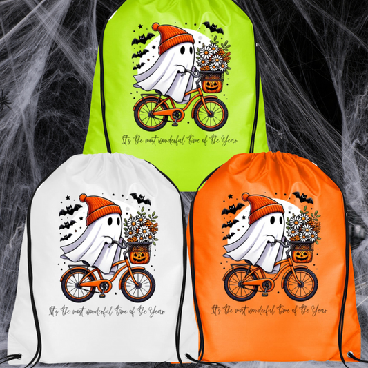 Cycopath 2.0 Ghost Trick or Treat Drawstring Cinch Backpack