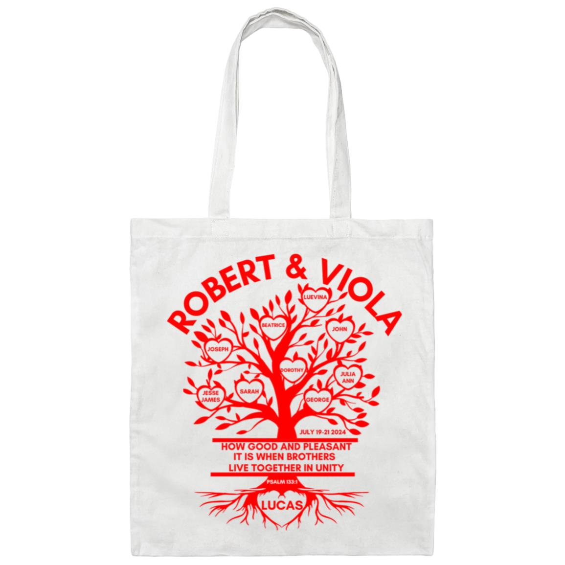 LUCAS FAMILY REUNION CANVAS TOTE BAG