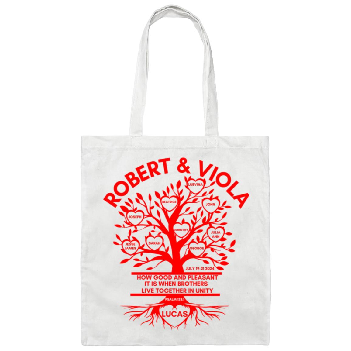 LUCAS FAMILY REUNION CANVAS TOTE BAG