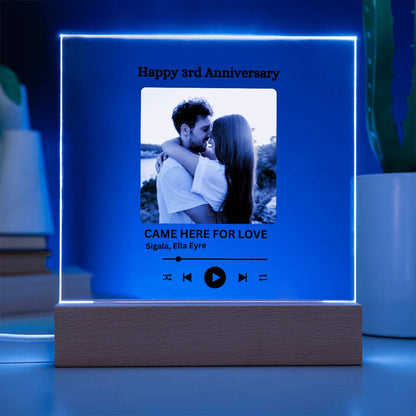 Personalized Couple Favorite Song Acrylic Square Plaque