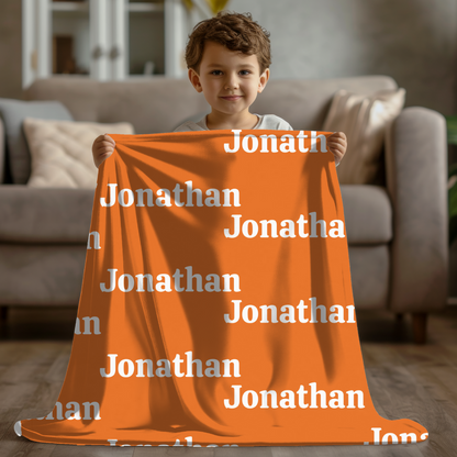 Personalized Name/Text Cozy Plush Fleece Blanket