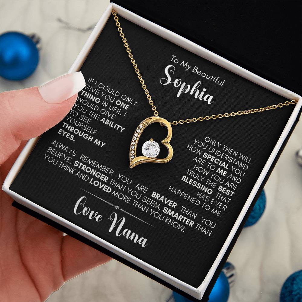 Personalized Message Card If I could Give You Forever Love Necklace