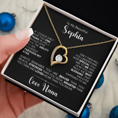 Personalized Message Card If I could Give You Forever Love Necklace