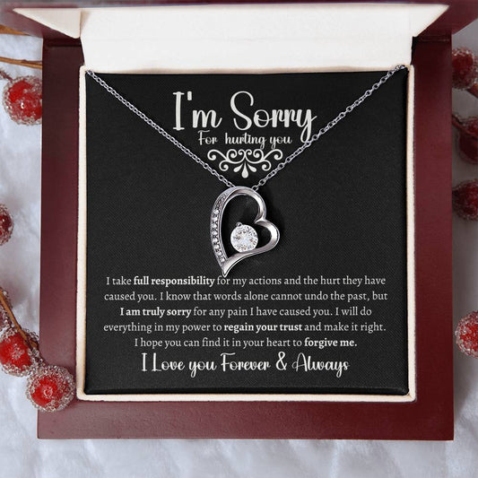 I'm Sorry Forever Love Necklace- Blk_MC