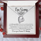 I'm Sorry Forever Love Necklace - WHT_MC