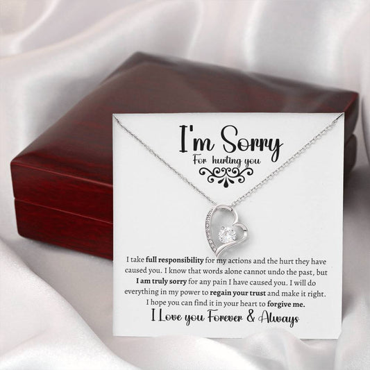 I'm Sorry Forever Love Necklace - WHT_MC