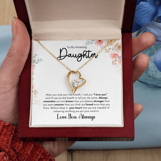 To My Amazing Daughter Forever Love Necklace | Your First Breath