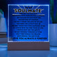 To My Soulmate Meeting You was Fate Square Acrylic Plaque w/LED Base