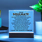 To My Soulmate Meeting You was Fate Square Acrylic Plaque w/LED Base