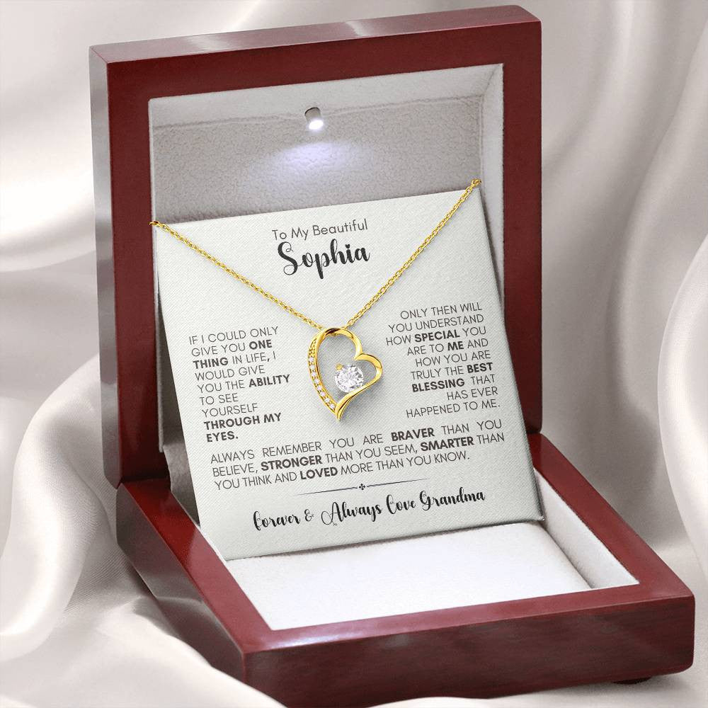 Personalized Message Card If I could Give You Forever Love Necklace | LG1124